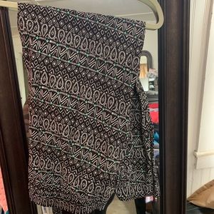 Wide leg drawstring cactus pants